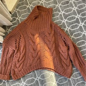 POL oversized cable knit sweater